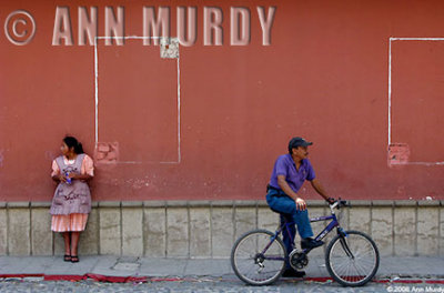 Composition in purple and rust