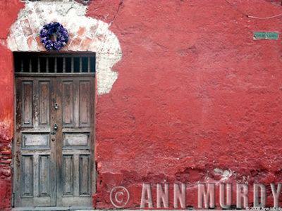 Doorway with wreath