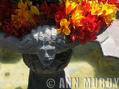 Fountain with flowers