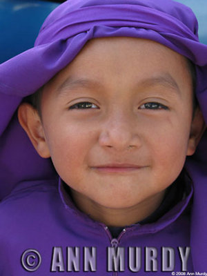 Boy in purple
