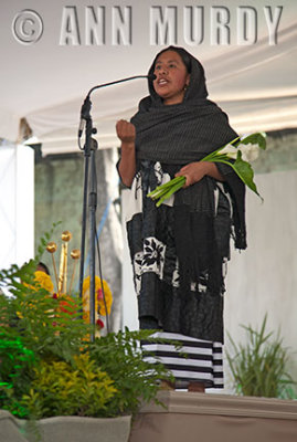 Contestant from Huautla de Jimenez in mourning traje