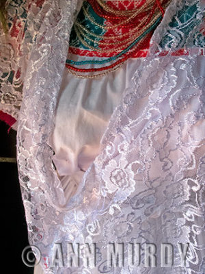 Detail of quechquemitl and blouse from Cuetzalan, Puebla