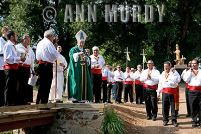 Archbishop Sheehan blessing the acequia