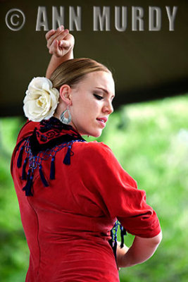 Miguela Sanchez Wiegel dancing at Spanish Market