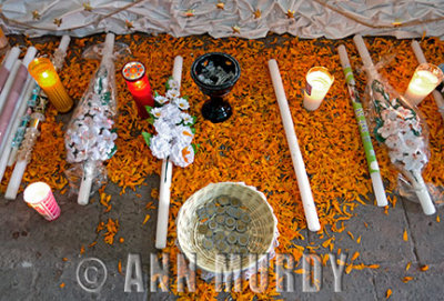 Candles in front of the altar