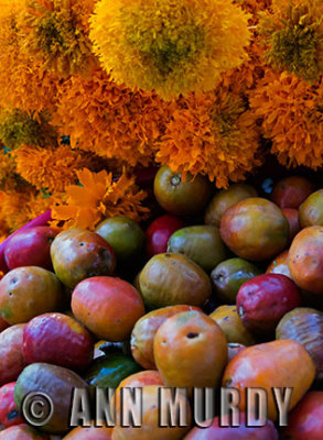 Marigolds and apples