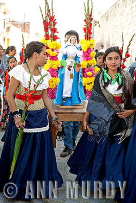 Procession with Virgin in Huaquechula