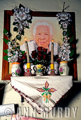 Nacho's home altar for his mother