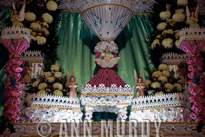 The top tier of Ana María's altar
