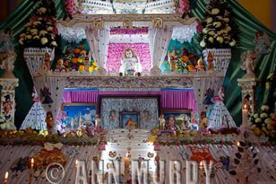 Horizontal view of Ana María's altar