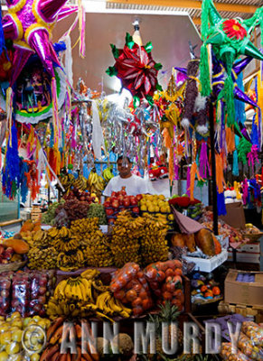 Piatas and Produce for sale in Ocotlan