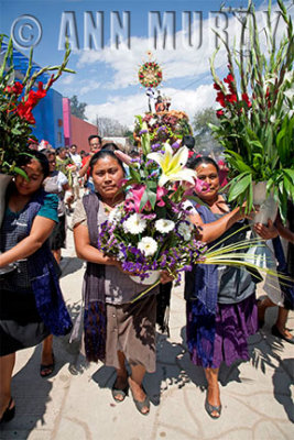 Carrying the flowers in procession