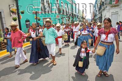 Group from Ajalpan in procession