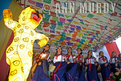 Dancers from Ajalpan onstage