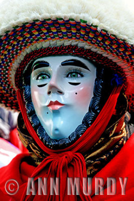 Parachico dancer with blue mask