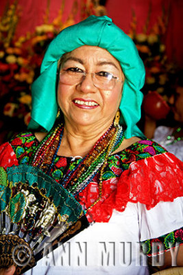 Lady with turquoise headdress