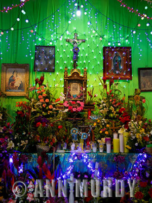 Home altar for the fiesta