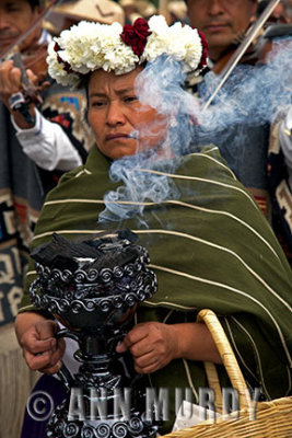 Woman with incense burner