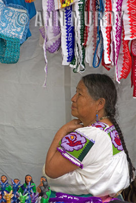 Vendor in her booth
