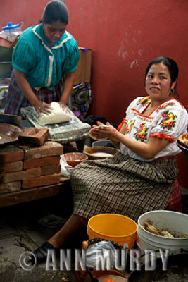 Making tortillas in Uruapan