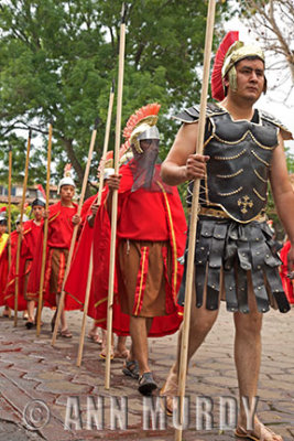 Roman soldiers in procession