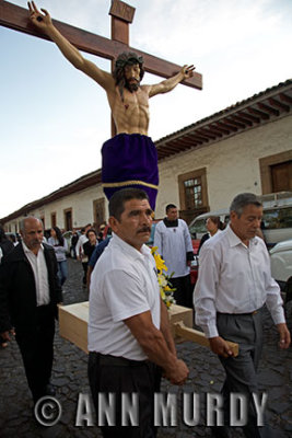 Transporting Christ for procession