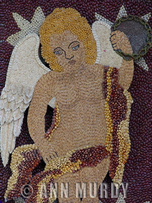 Angel panel made from seeds