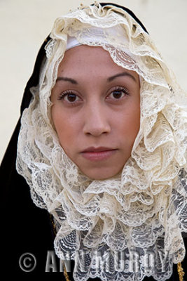 Girl portraying the Madre Dolorosa
