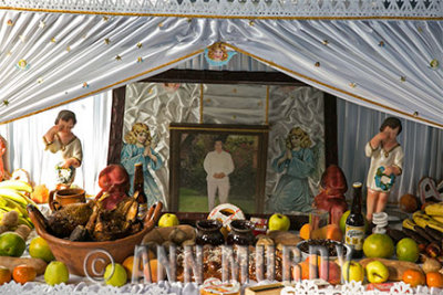 Detail of altar for Agustn Alonso Vargas