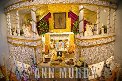 Horizontal view of altar for Alicia Cortes Reyes