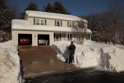 Done shoveling and snow blowing