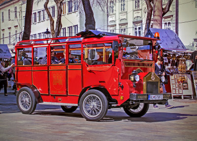 Tourist bus in Bratislava