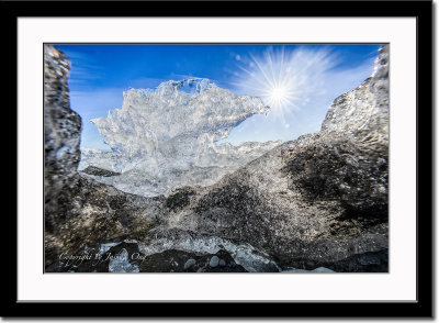 Close-up of ice piece