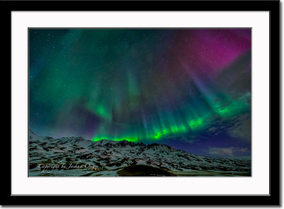 Colorful aurora borealis