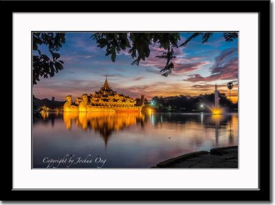 Karaweik Hall at Kandawgyi Lake