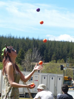 In the air