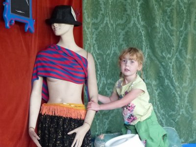 Playing with the dressing up box