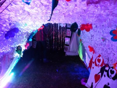 Entrance to the dance tent