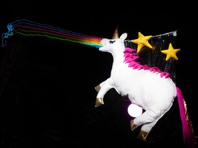 Rainbow puking unicorn