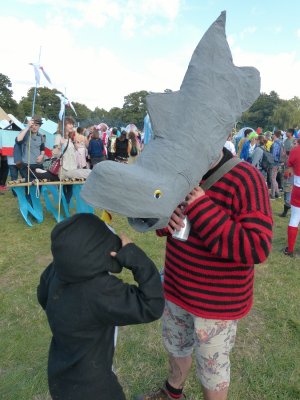 Shite shark eats penguin