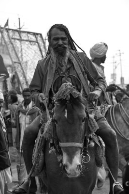 Sadhu 93 on horseback bw.jpg