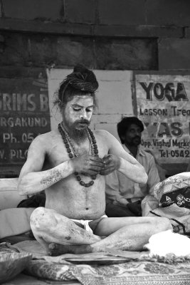A Naga Sadhu in Varanasi bw.jpg
