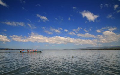 Boating on the lake