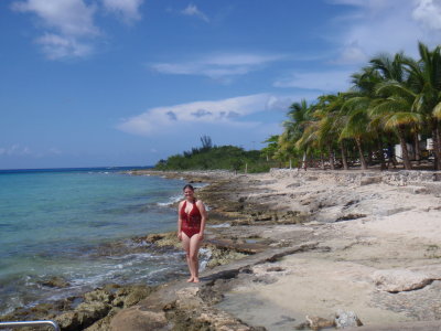 Snorkeling off the beach in Cozumel