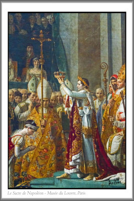 Sacre de l'empereur Napolon et couronnement de l'impratrice Josphine,  Notre-Dame de Paris - Jacques-Louis David