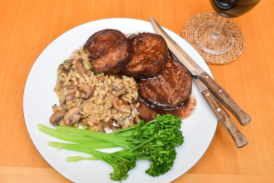 Breast of Lamb with Mushroom Risotto