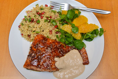 Sesame Salmon with Couscous