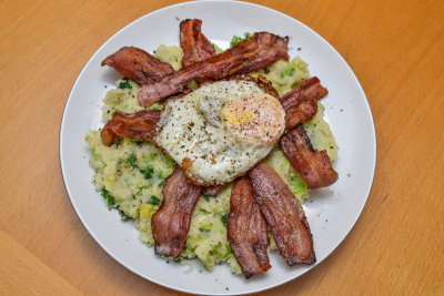 Colcannon with Bacon and Egg