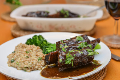 Short Ribs with Spelt Risotto