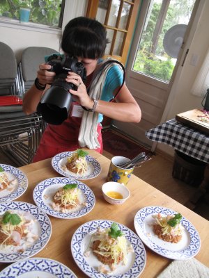 Claudine capturing rice salad